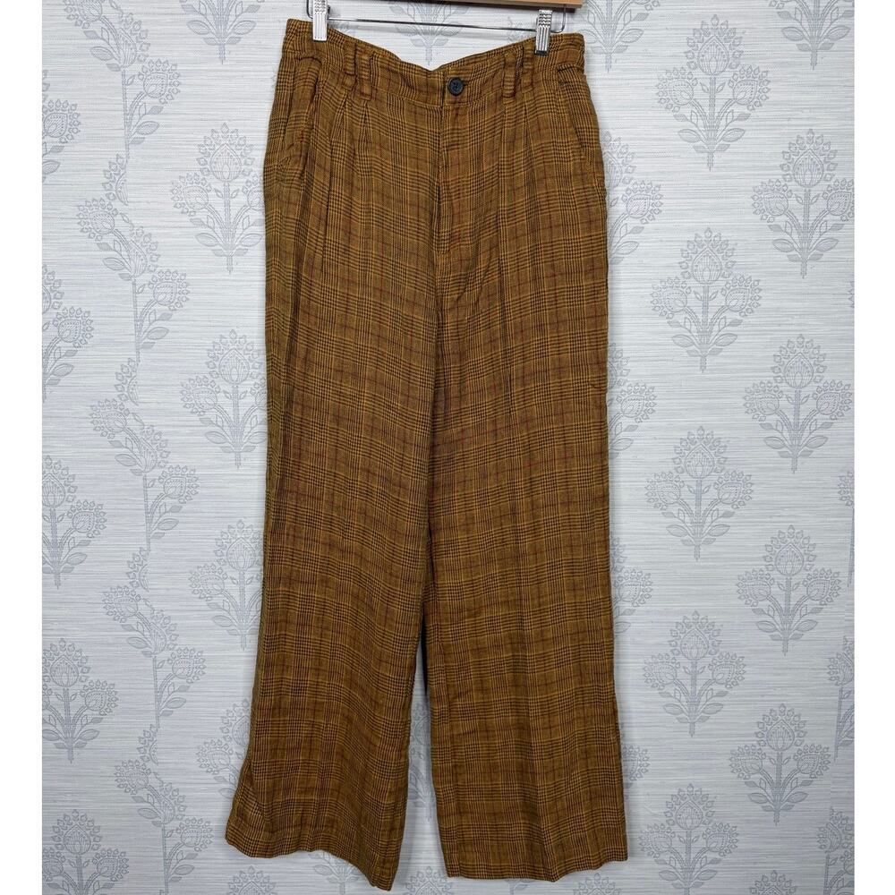 Sundance Women’s Brewster Wide-Leg Plaid Pants / Size-8